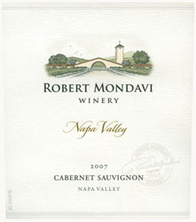 Wine Label for Robert Mondavi Winery